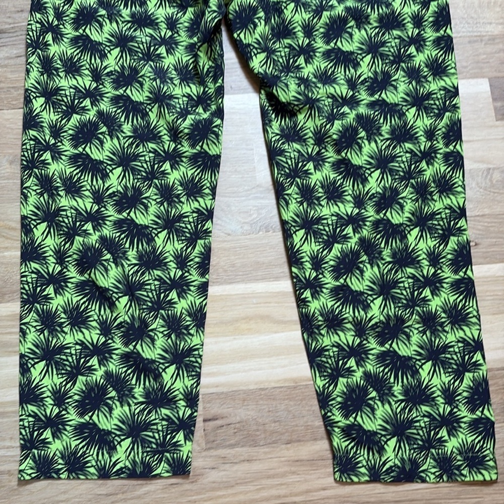 NWT Sandrine Neon Rose Green and Black Patterned Joggers Women’s M - Picture 14 of 15